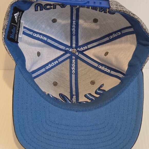 Adidas UCLA Bruins Hat Adult Script Adjustable Snapback Gray Blue Flat Bill - Picture 9 of 12